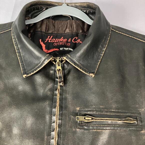 Hawke & Co Outfitter Women’s Faux Leather Jacket Black Size 14/16 XL Moto Biker - Picture 3 of 13